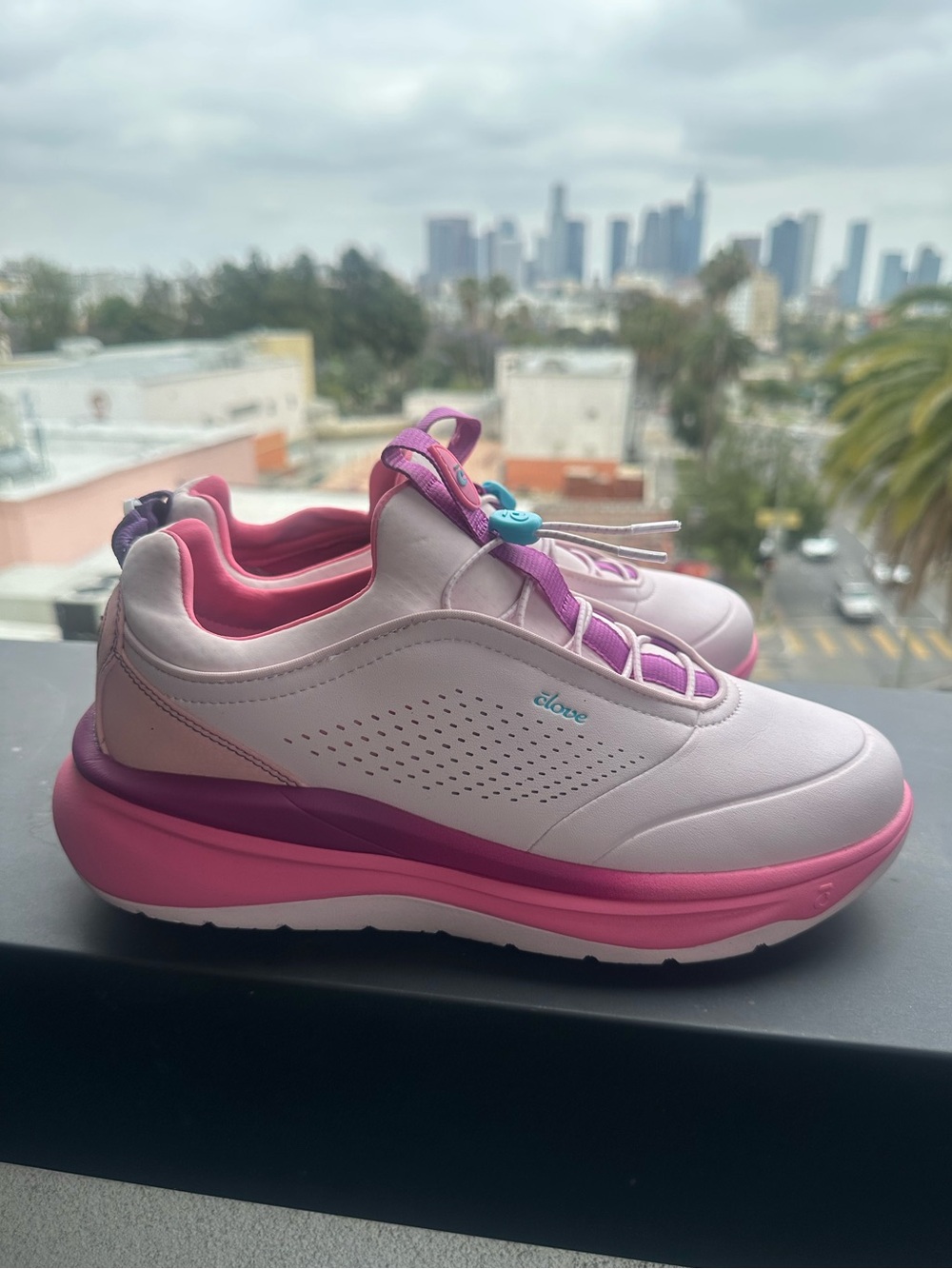 Clove Prima Pink Purple Slip Resistant Sneaker | W9.5 / M8 - Picture 2 of 10